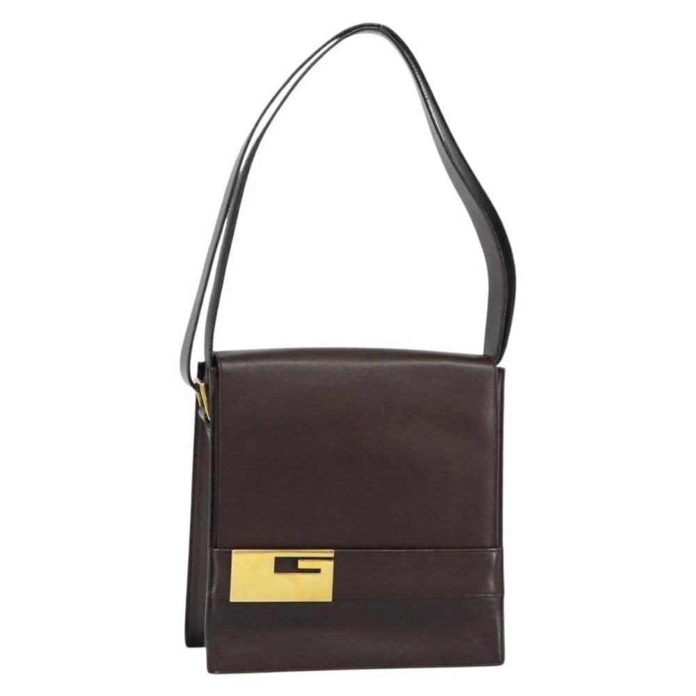 GUCCI Shoulder Bag Leather Brown Gold 001 1274 1874 Auth am9820 - Picture 2 of 16